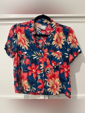 Cooperative cropped Hawaiian shirt 🌺